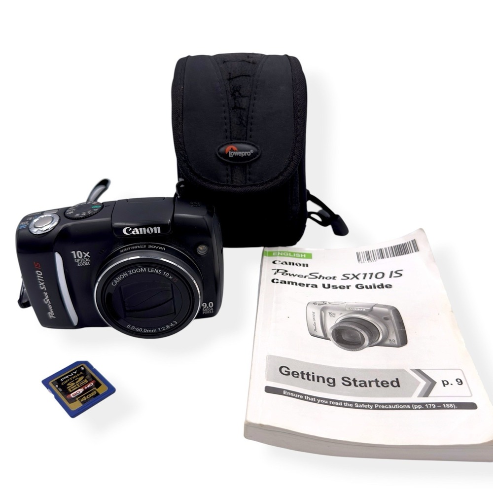 Canon PowerShot SX110 IS 9.0MP Digital Camera 10X Optical Zoom- Tested & Working